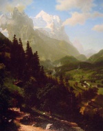Albert Bierstadt  - Peintures - Le mont Wetterhorn