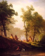 Albert Bierstadt  - Peintures - La rivière du Loup (Wolf river)