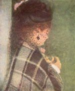 Pierre Auguste Renoir - Bilder Gemälde - Dame mit Schleier