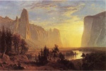 Albert Bierstadt  - Peintures - Vallée de Yosémite dans le Parc de Yellowstone