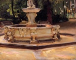 John Singer Sargent - Peintures - Une fontaine de marbre à Aranjuez, Espagne