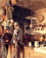 John Singer Sargent - Peintures - Un intérieur espagnol 