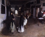 John Singer Sargent - Peintures - Un intérieur vénitien