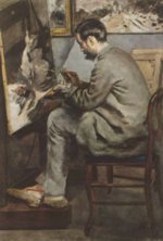 Pierre Auguste Renoir - Peintures - Le peintre Bazille dans son atelier