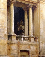 John Singer Sargent - Peintures - Une fenêtre au Vatican