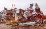 John Singer Sargent - paintings - A Wrecked Sugar Refinery