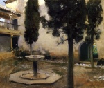 John Singer Sargent - paintings - Alhambra Piatio de la Reja