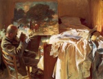 John Singer Sargent - Peintures - Un artiste dans son atelier