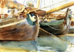 John Singer Sargent  - paintings - Boats Venice