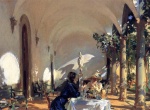 John Singer Sargent  - Peintures - Petit-déjeuner dans la Loggia