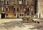 John Singer Sargent  - Peintures - Campo San Agnese Venise