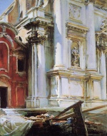 John Singer Sargent  - Peintures - Chirch de Saint Stae à Venise