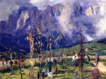 John Singer Sargent  - paintings - Graveyard in the Tyrol