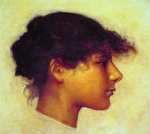 John Singer Sargent  - paintings - Head of Ana Capril Girl