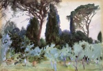 John Singer Sargent  - Peintures - Paysage près de Florence