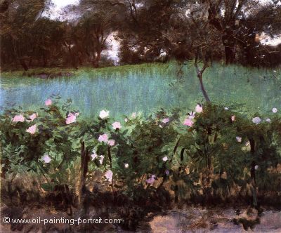 Landscape with Rose Trellis