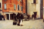 John Singer Sargent  - Peintures - Sortie de l´église Campo San Canciano Venise