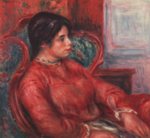 Pierre Auguste Renoir - paintings - Frau im Armsessel