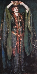 John Singer Sargent  - Peintures - Mlle Ellen Terry en Lady MacBeth