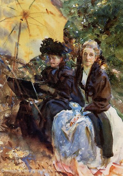 Miss Wedewood and Miss Sargent Sketching