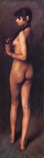 John Singer Sargent  - Peintures - Jeune Egyptienne nue