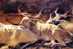 John Singer Sargent  - paintings - Oxen in Repose