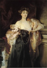 John Singer Sargent  - Peintures - Portrait de Lady Helen Vincent, vicomtesse d´Abernon