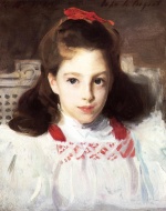 John Singer Sargent  - Peintures - Portrait de Mlle Dorothy Vickers