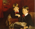 John Singer Sargent  - Bilder Gemälde - Portrait of Two Children (The Forbes Brothes)