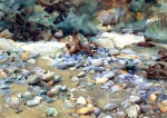 John Singer Sargent  - Peintures - Lit d´un torrent de glacier