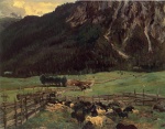 John Singer Sargent  - Peintures - Bergerie dans le Tyrol
