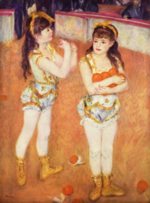 Pierre Auguste Renoir  - paintings - Two Little Circus Girls