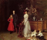 John Singer Sargent  - Peintures - Sir George Sitwell, Lady Ida Sitwell et leur famille