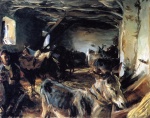 John Singer Sargent  - Bilder Gemälde - Stable at Cuenca
