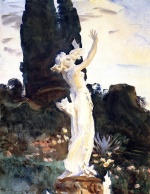 John Singer Sargent  - paintings - Statue of Daphne