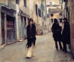 John Singer Sargent  - Peintures - Rue à Venise