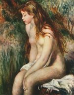 Pierre Auguste Renoir  - Peintures - Jeune Baigneuse