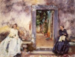 John Singer Sargent  - Peintures - Le mur du jardin