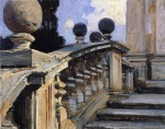 John Singer Sargent  - Bilder Gemälde - The Steps of the Church of St. Domenico (Siste in Rome)