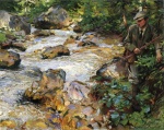 John Singer Sargent  - paintings - Trout Stream in the Tyrol