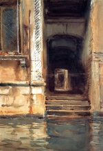 John Singer Sargent  - Peintures - Porte d´eau à Venise 