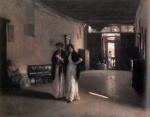 John Singer Sargent  - Peintures - Intérieur vénitien
