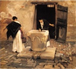 John Singer Sargent  - Peintures - Porteurs d'eau de Venise