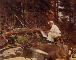 John Singer Sargent  - Peintures - L'artiste exécutant une esquisse
