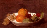 Henri Fantin Latour - Bilder Gemälde - A Bowl of Fruits