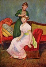 Pierre Auguste Renoir  - Bilder Gemälde - La Coiffure
