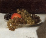 Henri Fantin Latour - Peintures - pommes et raisins
