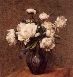 Henri Fantin Latour - Peintures - Bouquet de pivoines