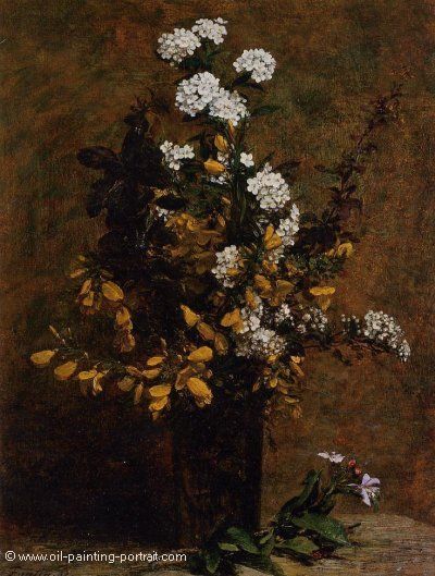 Broom and other Spring Flowers in a Vase