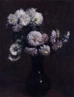 Henri Fantin Latour - paintings - Chrysanthemums